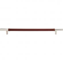 Atlas 282-OW-CH - Zanzibar Brown Leather Pull 11 5/16 Inch (c-c) Polished Chrome