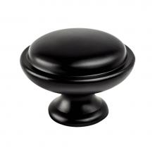 Berenson 9341-1055-P - Traditional Advantage One Matte Black Rimmed Knob