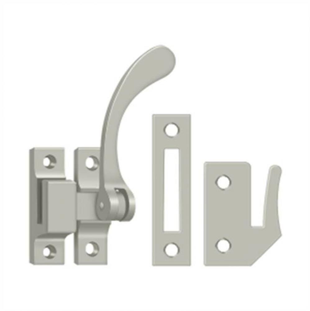 Window Lock, Casement Fastener, Reversible, 4-1/2&apos;&apos;