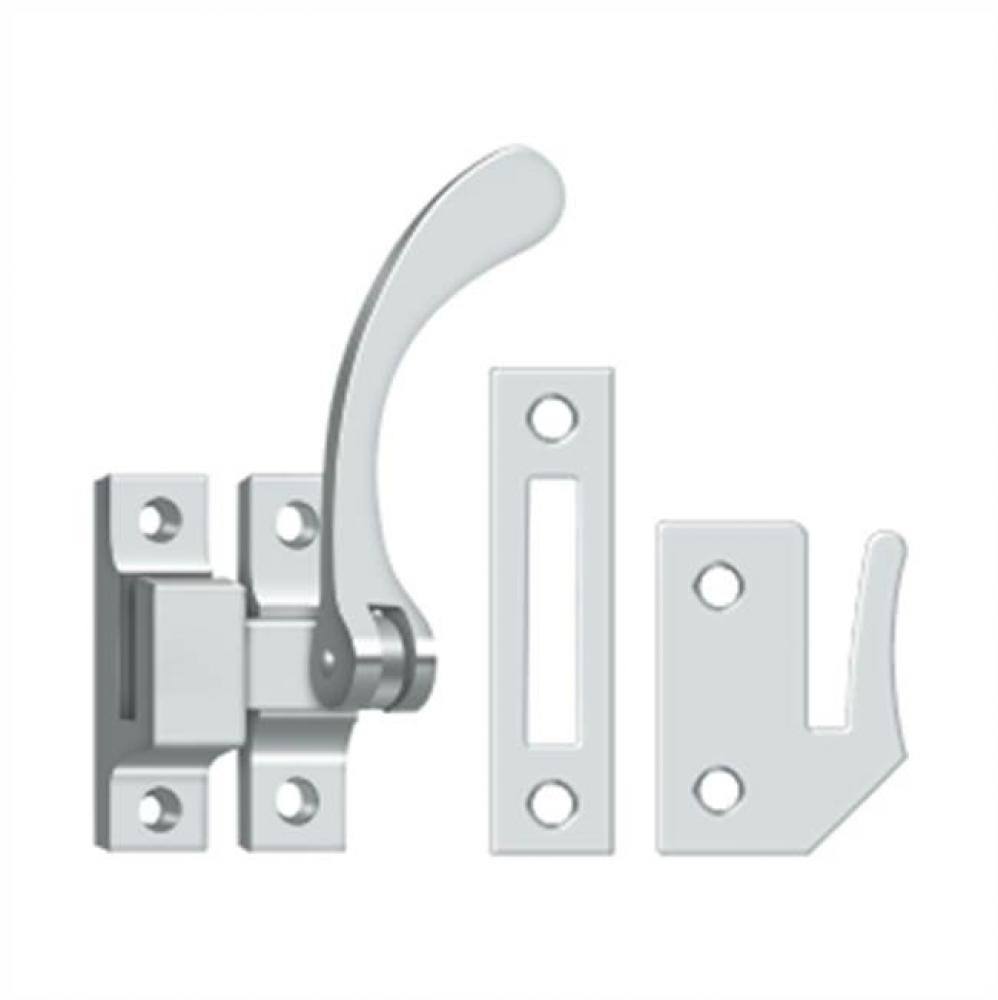 Window Lock, Casement Fastener, Reversible, 4-1/2&apos;&apos;