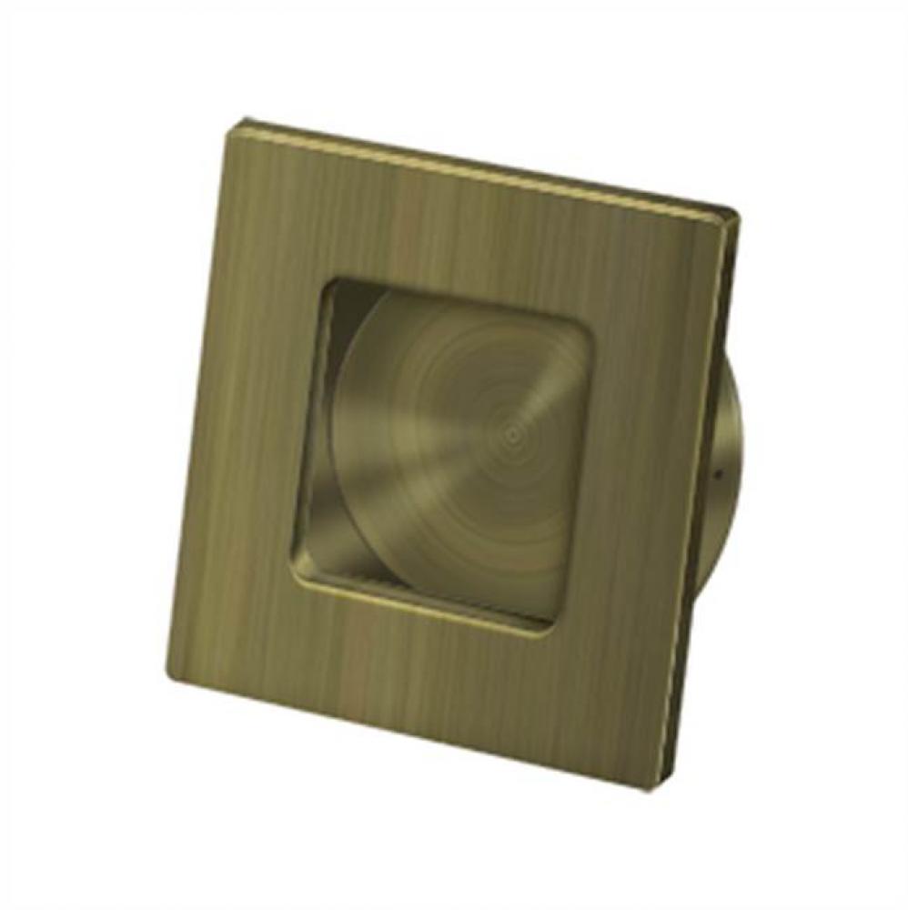 Flush Pull, Square, HD, 2-3/4&apos;&apos; x 2-3/4&apos;&apos;, Solid Brass