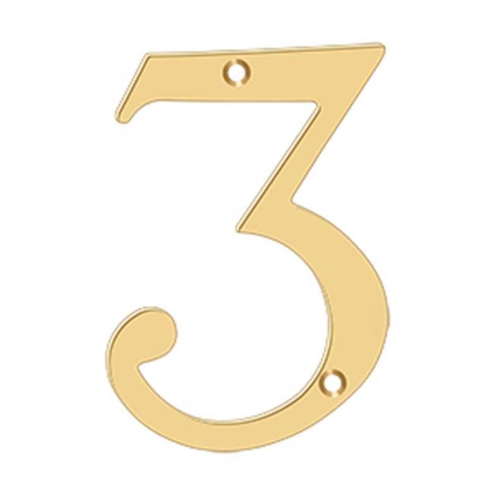 6&apos;&apos; Numbers, Solid Brass