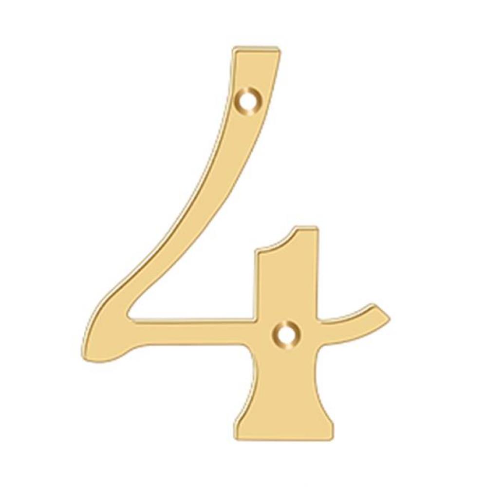 6&apos;&apos; Numbers, Solid Brass