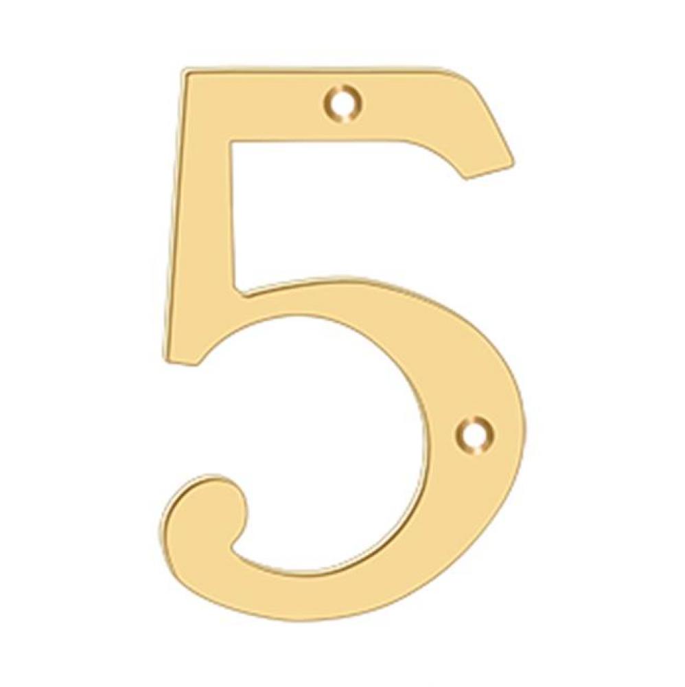 6&apos;&apos; Numbers, Solid Brass