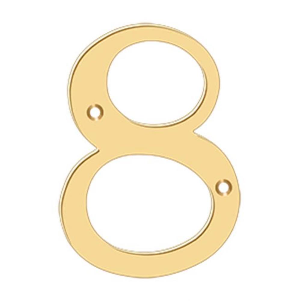 6&apos;&apos; Numbers, Solid Brass