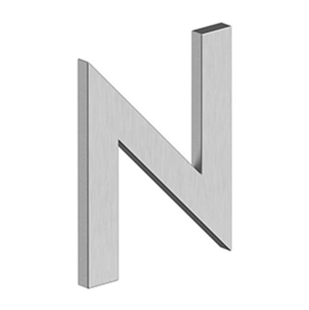 4&apos;&apos; LETTER N, B SERIES WITH RISERS, STAINLESS STEEL