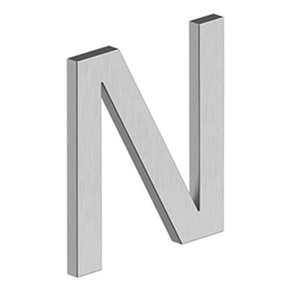 4&apos;&apos; LETTER N, E SERIES WITH RISERS, STAINLESS STEEL
