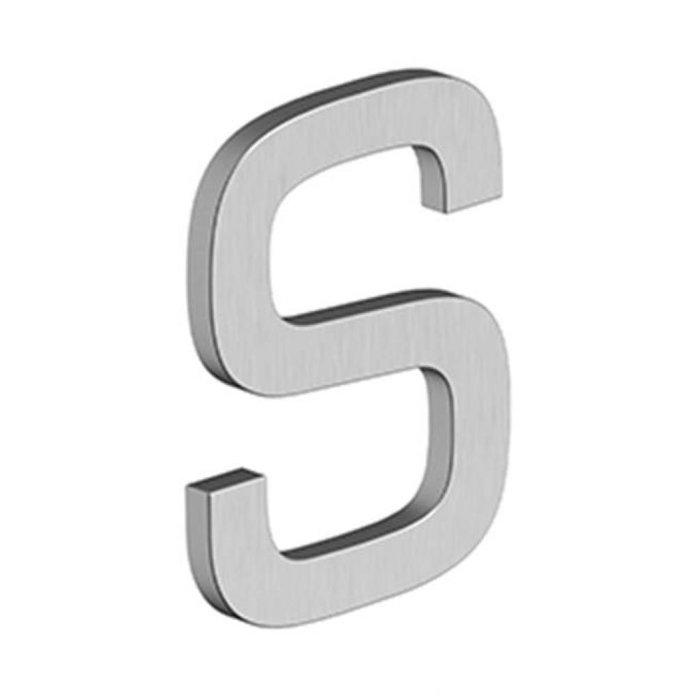 4&apos;&apos; LETTER S, E SERIES WITH RISERS, STAINLESS STEEL