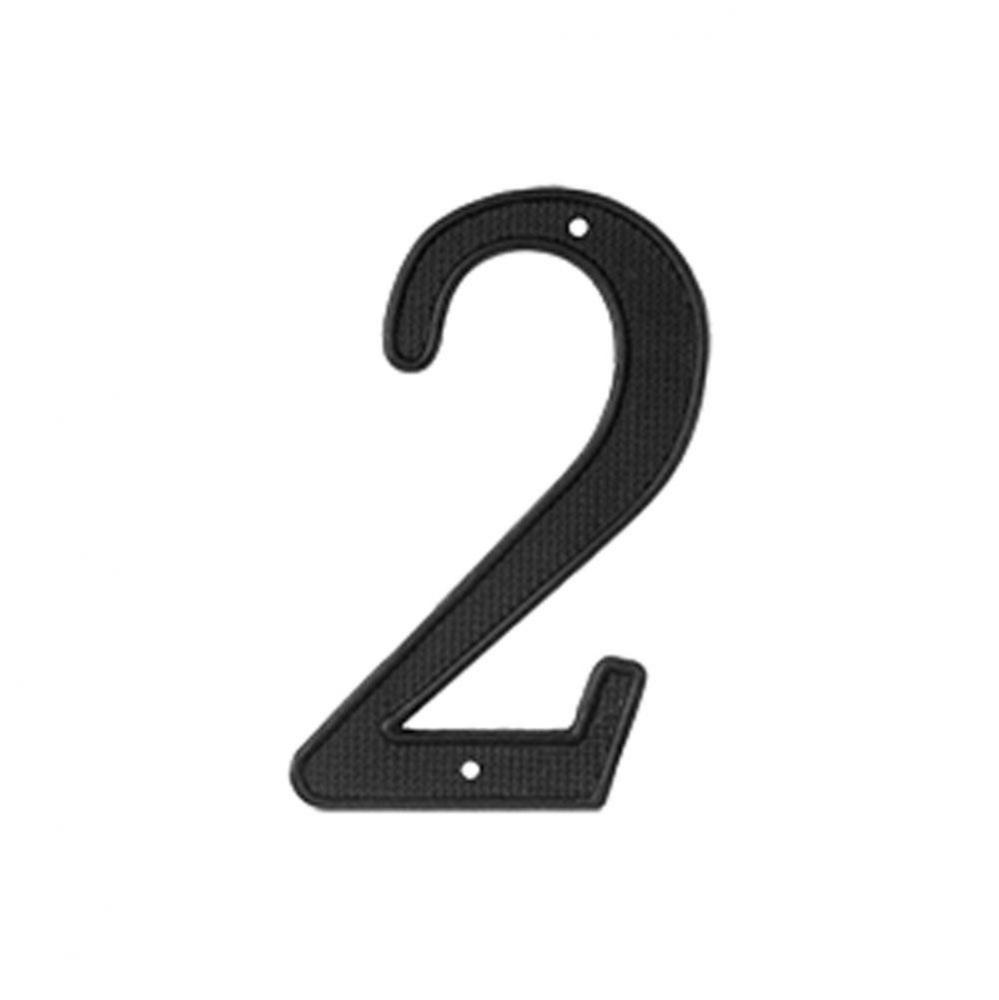 4&apos;&apos; Numbers Zinc Die-Cast, Black