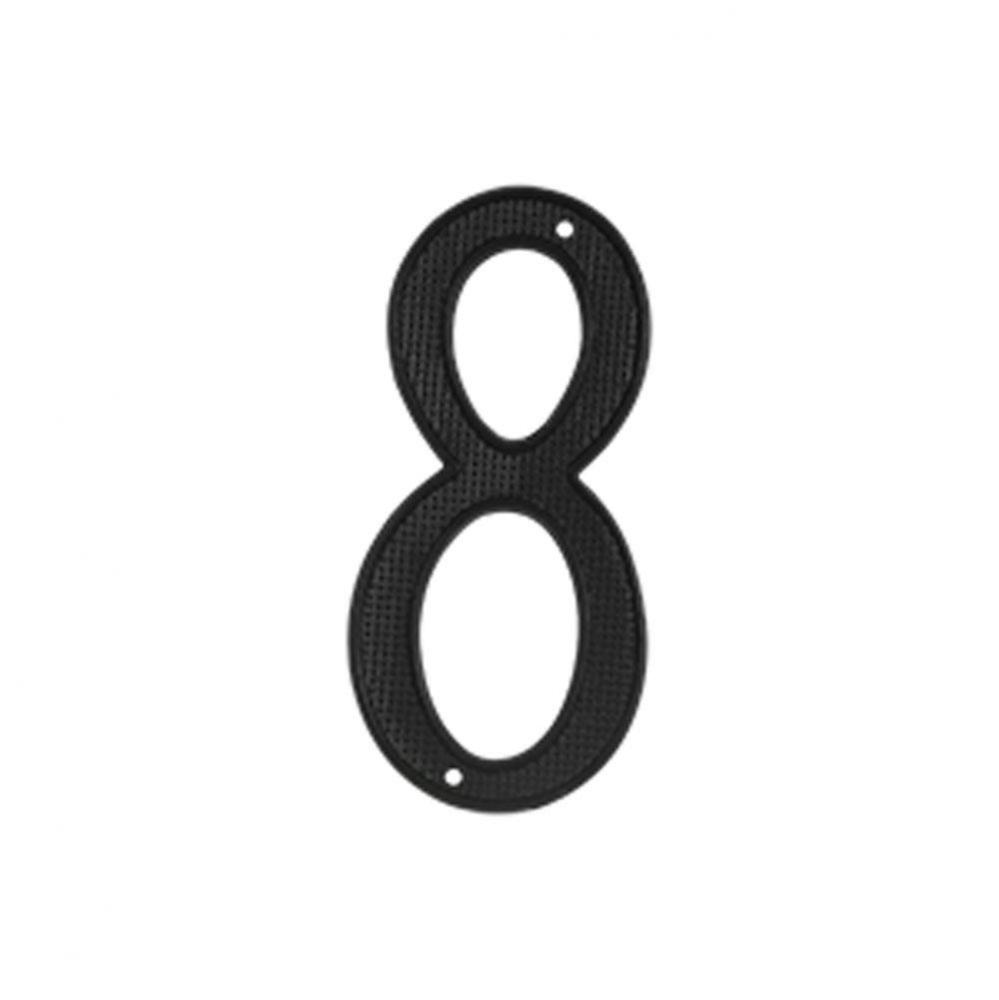 4&apos;&apos; Numbers Zinc Die-Cast, Black