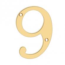Deltana RN6-9 - 6'' Numbers, Solid Brass