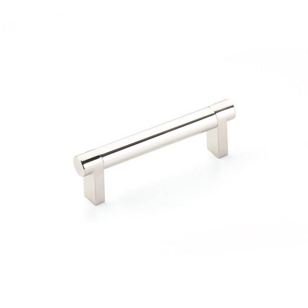 Select Cabinet Pull 6 in C-C, Rectangular Stem US4, Smooth Bar Satin Copper