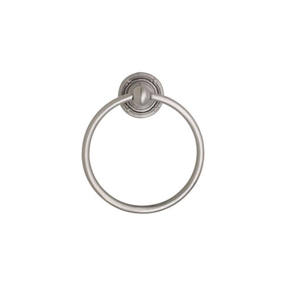 Brass Towel Ring, No.8 Rosette, 6-7/8&apos;&apos;, US26