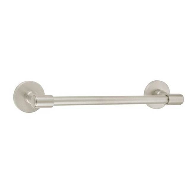 Transitional Brass Towel Bar, 18&apos;&apos;, Modern Rect Rosette, US4