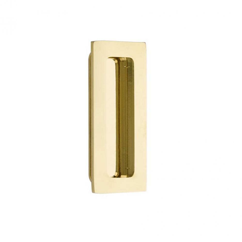 Brass Modern Rectangular Flush Pull 4&apos;&apos;, US3NL