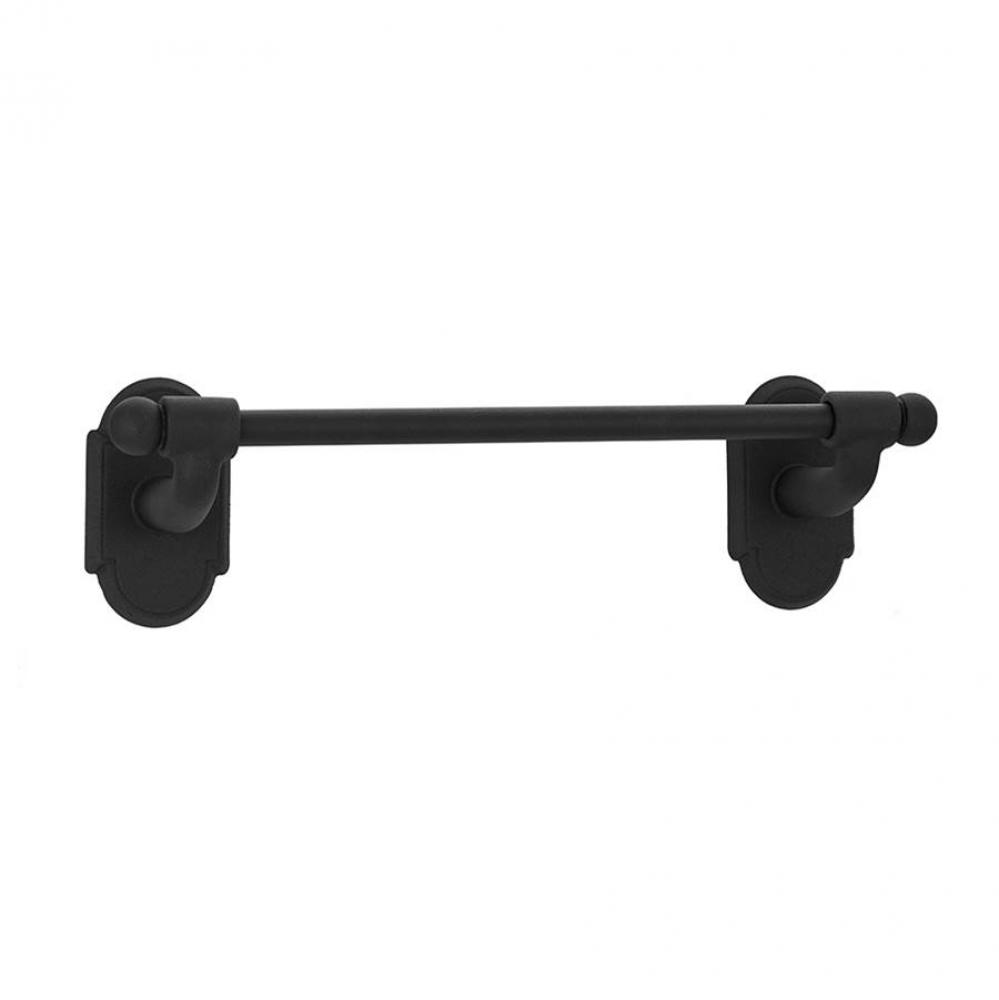 Wrought Steel Towel Bar, No.1 Rosette, 12&apos;&apos;, FBS