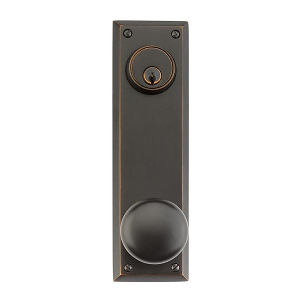 Passage Single Keyed, Sideplate Locksets Quincy 5-1/2&apos;&apos; Center to Center Keyed, Astoria