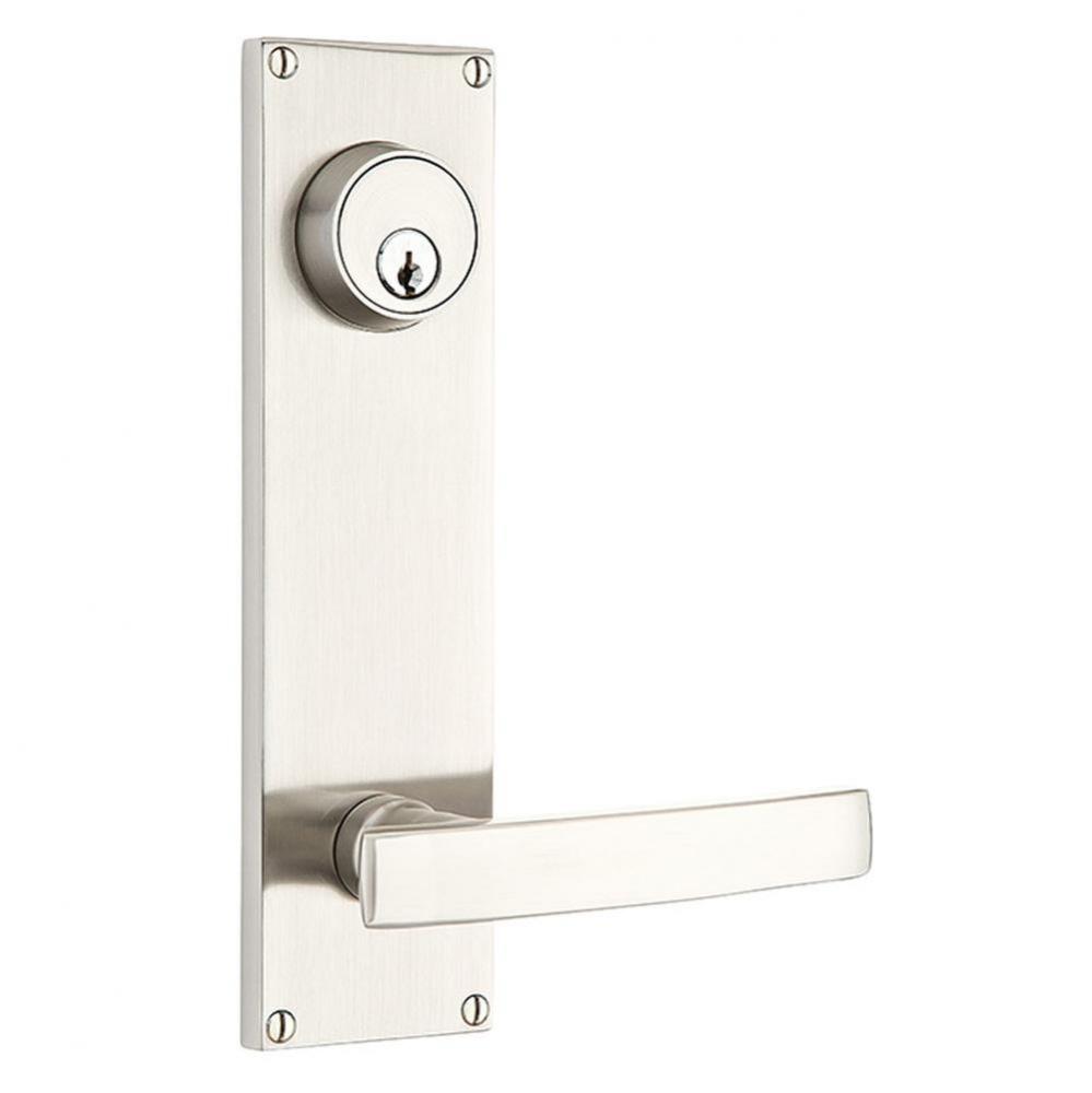 Passage Single Keyed, Sideplate Locksets Modern 5-1/2&apos;&apos; Center to Center Keyed, Geneva L