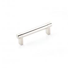 Emtek 84055.RECUS15.SMSCU - Select Cabinet Pull 6 in C-C, Rectangular Stem US15, Smooth Bar Satin Copper