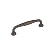 Emtek 86240FB - Tuscany Bronze Twist Pull, 10'' C-C, FB
