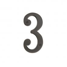 Emtek 2823FB - House Number Digit ''3'' , 6'', FB