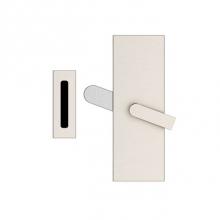 Emtek 222201US10B - Modern Rectangular Barn Door Privacy Lock with Strike US10B