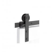 Emtek B110105.SD.CL.US19 - Barn Door, Modern Rectangular, Face Mount, 5'', Solid Wheel, Classic Fastener, US19