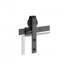 Emtek B110205.SD.CL.US19.DD - Barn Door, Classic, Face Mount, 5'', Solid Wheel, Classic Fastener, US19, Double Door