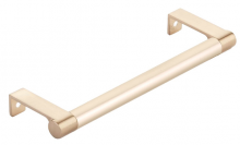 Emtek 84084.EDGRUS4.SMUS4 - SELECT Cabinet Edge Pull 8-1/4'' c-to-c, Round Edge Stem US4, Smooth Bar US4