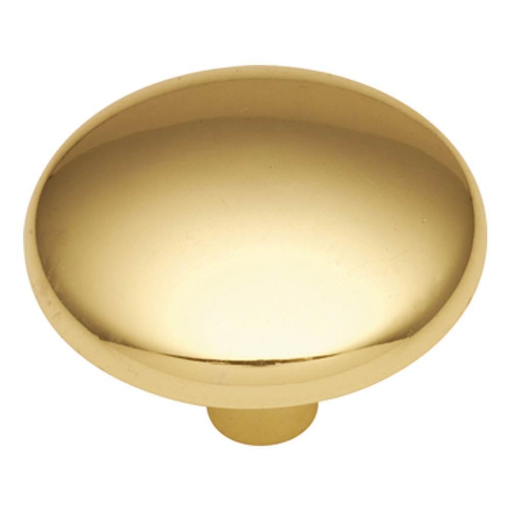 Metropolis Collection Knob 1-3/16&apos;&apos; Diameter Polished Brass Finish