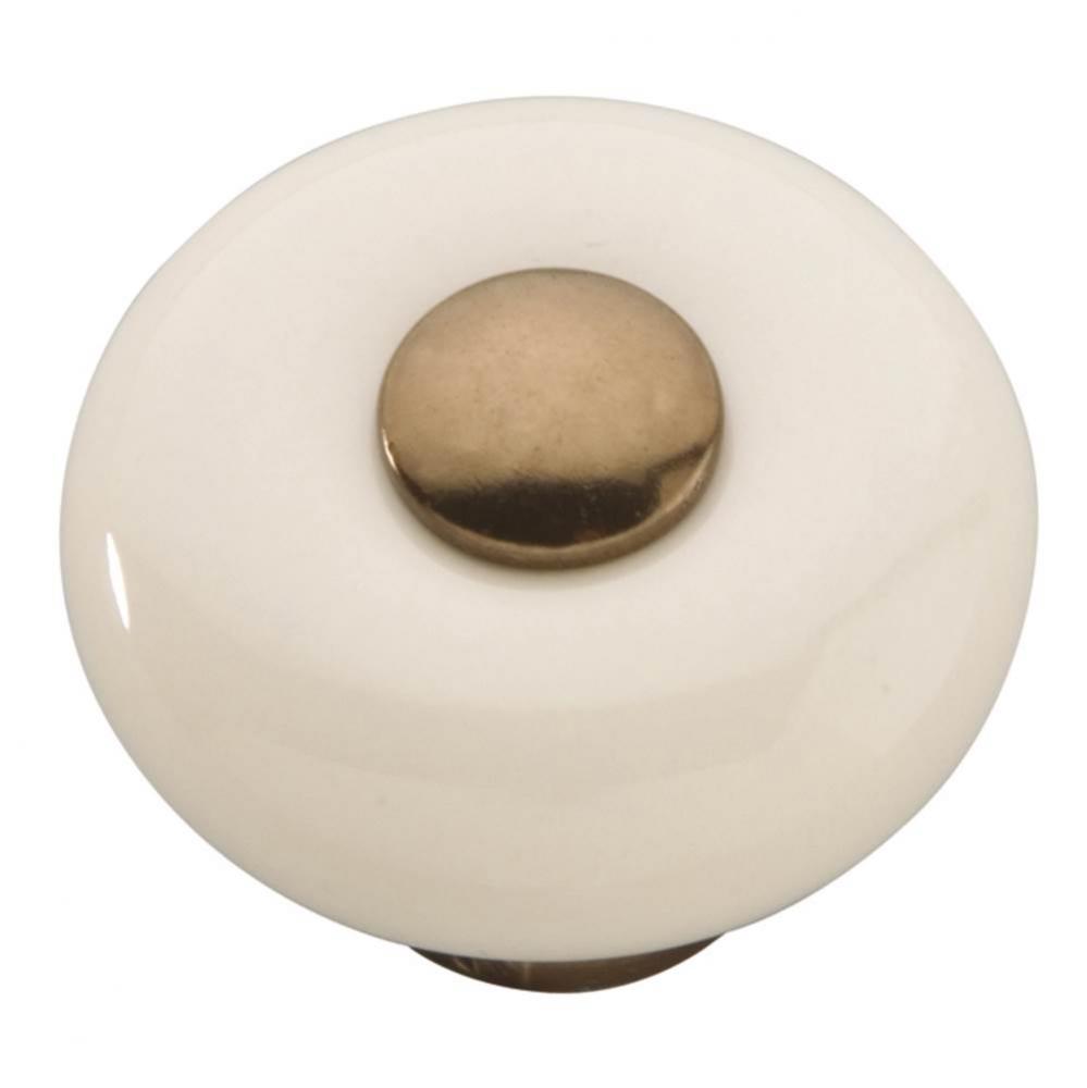 1-1/4 In. Tranquility Veneti Bronze with Light Almond Cabinet Knob