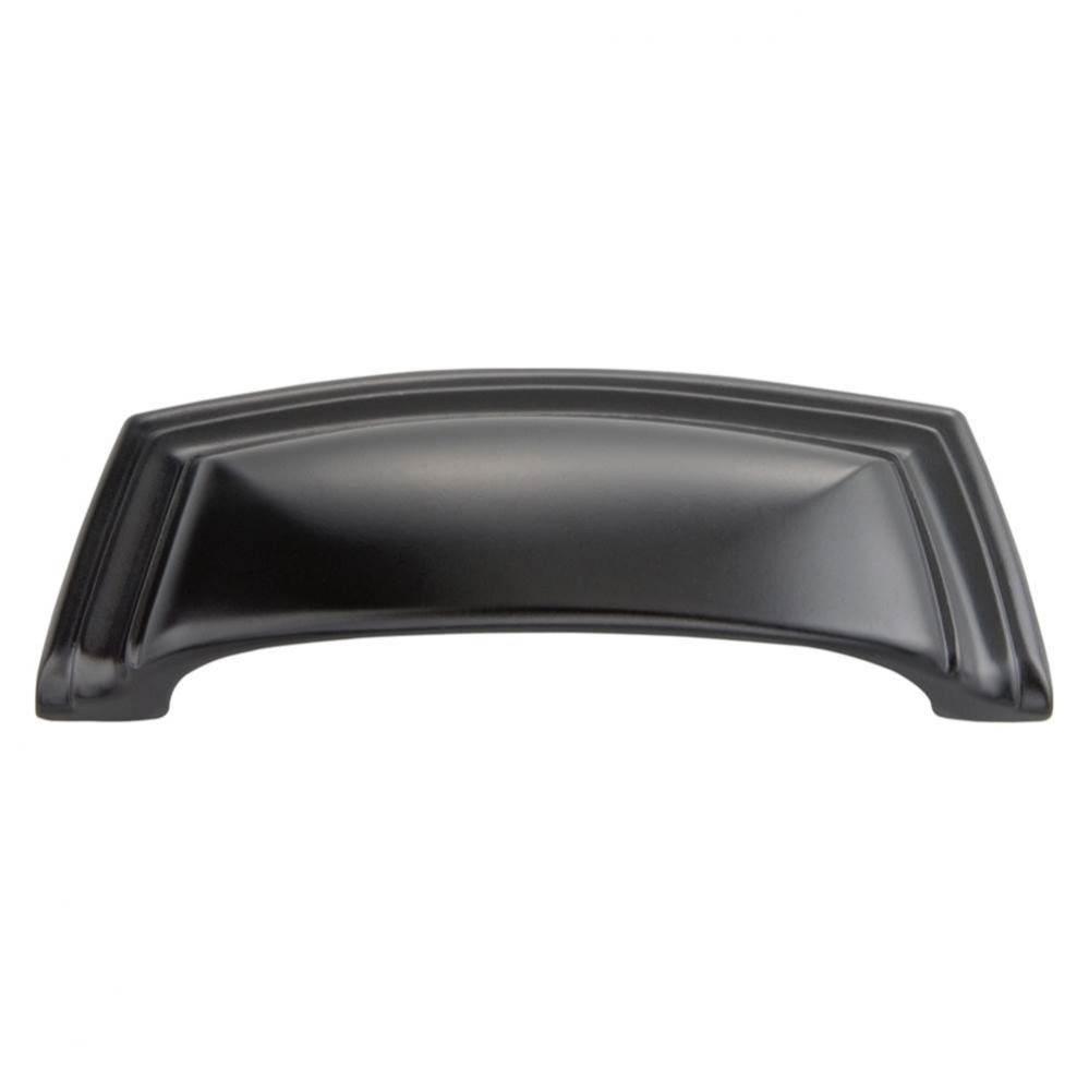 96mm Encore Matte Black Cabinet Cup Pull