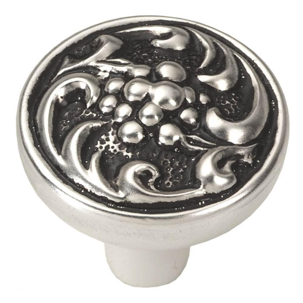 Altair Collection Knob 1-1/4&apos;&apos; Diameter Satin Antique Silver Finish