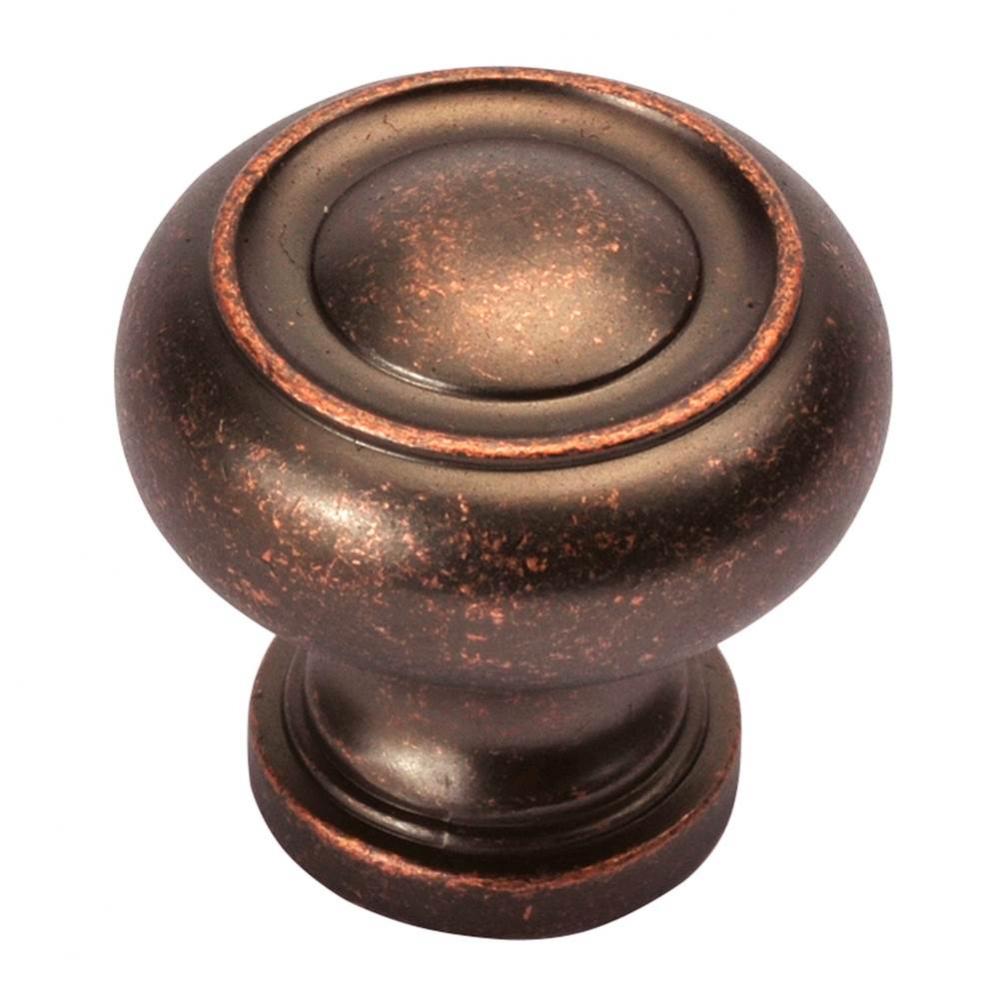 1-1/4 In. Cottage Dark Antique Copper Cabinet Knob