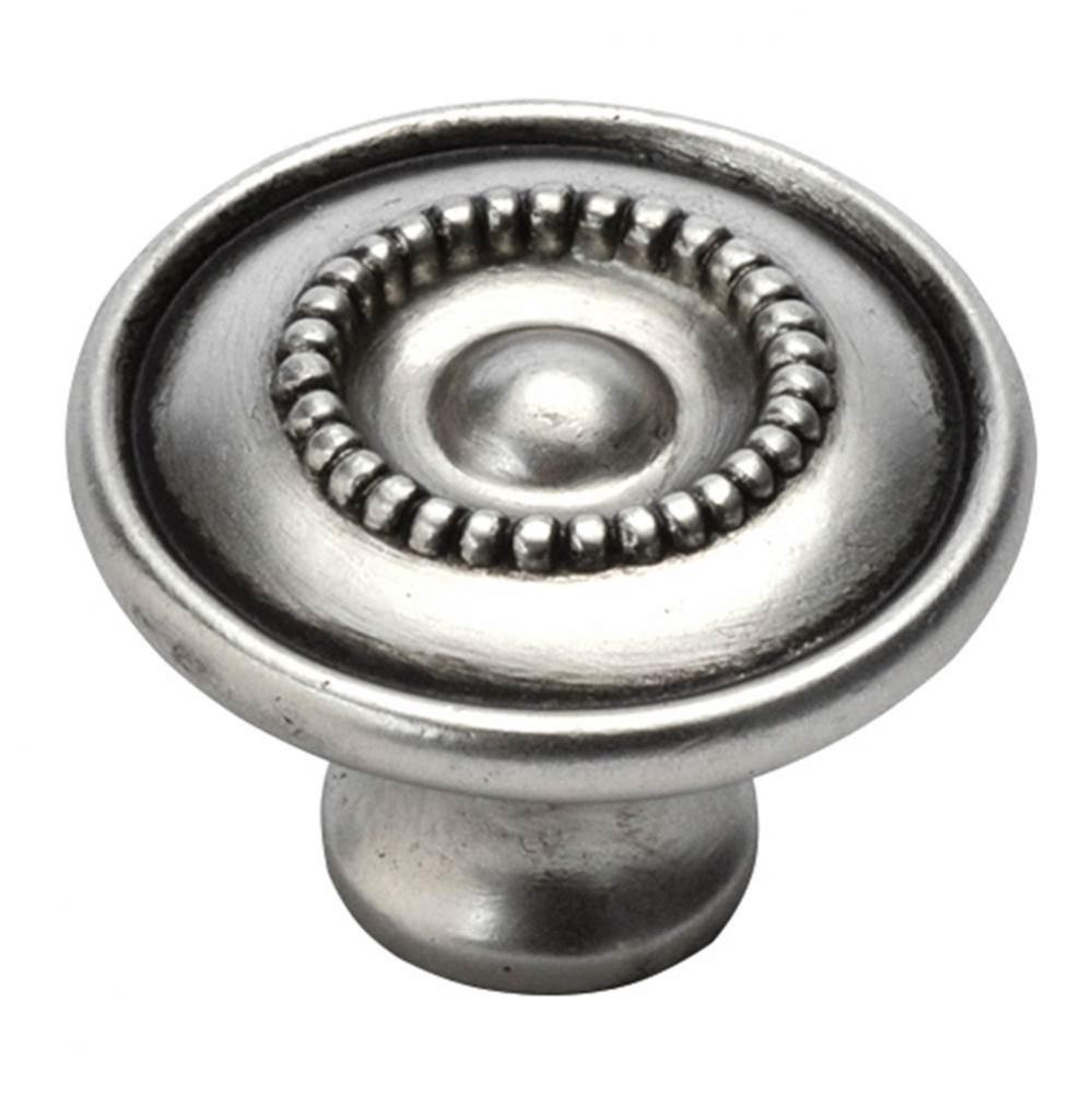 Manor House Collection Knob 1-1/8&apos;&apos; Diameter Silver Stone Finish