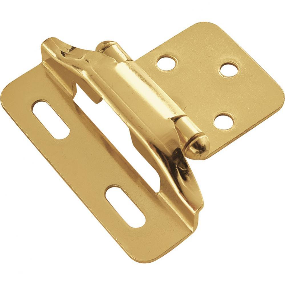 Self-Closing Semi-Concealed Collection Hinge Semi-Concealed Polished Brass Finish (2 Pack)