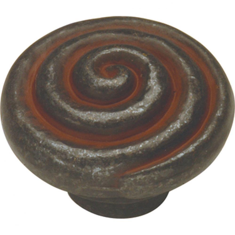 Manchester Collection Knob 1-1/4&apos;&apos; Diameter Rustic Iron Finish