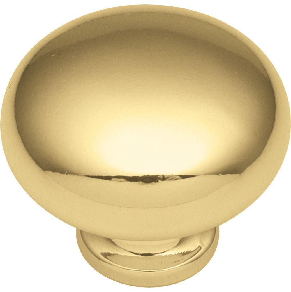 Williamsburg Collection Knob 1-1/4&apos;&apos; Diameter Polished Brass Finish