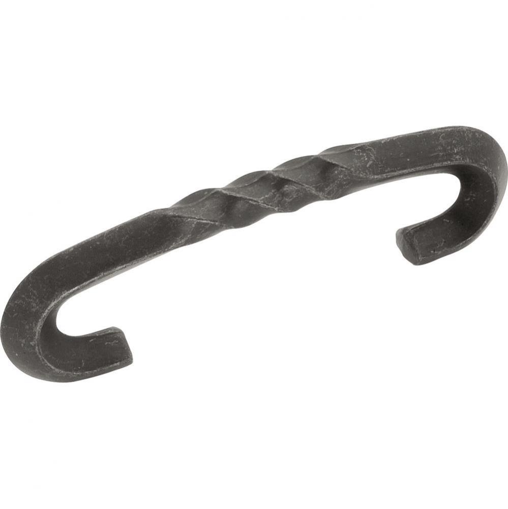 Charleston Blacksmith Collection Pull 3&apos;&apos; C/C Black Iron Finish