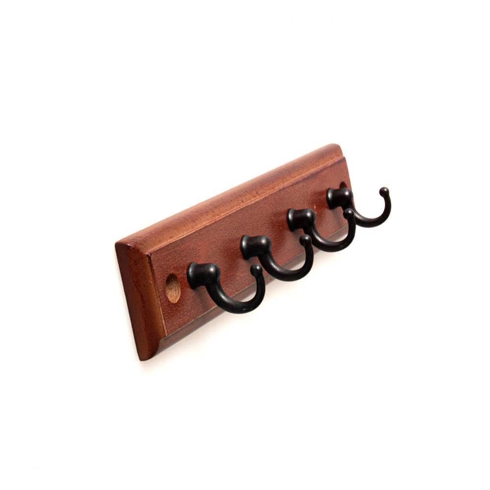 4 Key Hook Rail 8 Inch Long