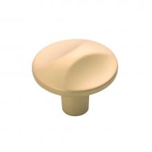 Hickory Hardware H076128-FUB - Crest Collection Knob 1-1/4'' Diameter Flat Ultra Brass Finish