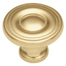 Hickory Hardware P14402-3 - Conquest Collection Knob 1-3/16'' Diameter Polished Brass Finish