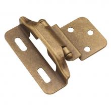 Hickory Hardware P61030F-AB - Hinge Semi-Concealed 3/8 Inch Inset 1/4 Inch Overlay Face Frame Part Wrap Self-Close (2 Pack)