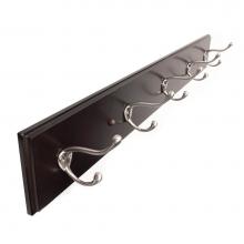 Hickory Hardware S077224-COSN - 5 Coat and Hat Hook Rail 28 Inch Long