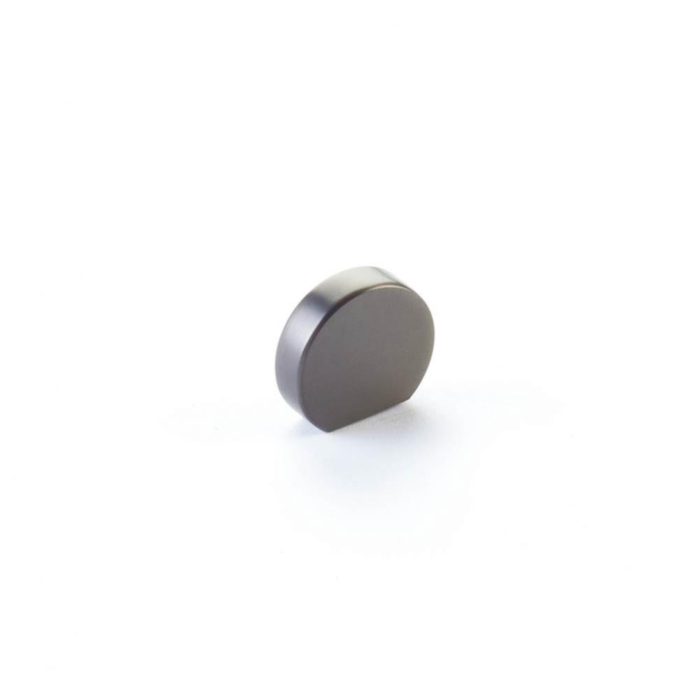 Knob, Modern Oval, Gun Metal, 1&apos;&apos; Width, 7/8&apos;&apos; cc