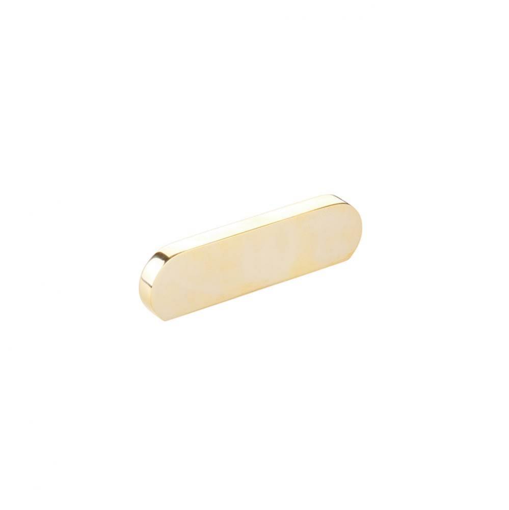 Pull, Modern Oval, Unlacquered Brass, 3&apos;&apos; cc