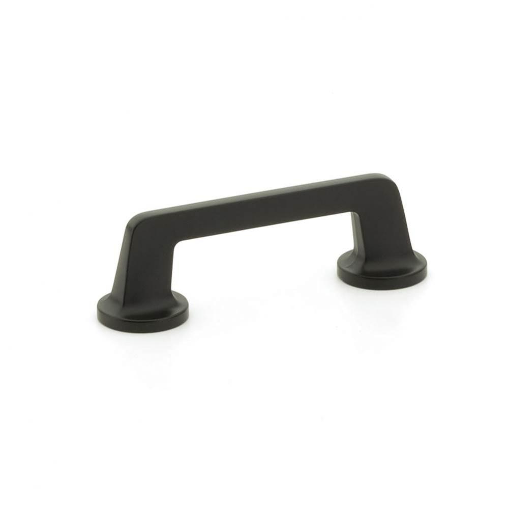 Pull, Round Bases, Matte Black, 3-1/2&apos;&apos; cc