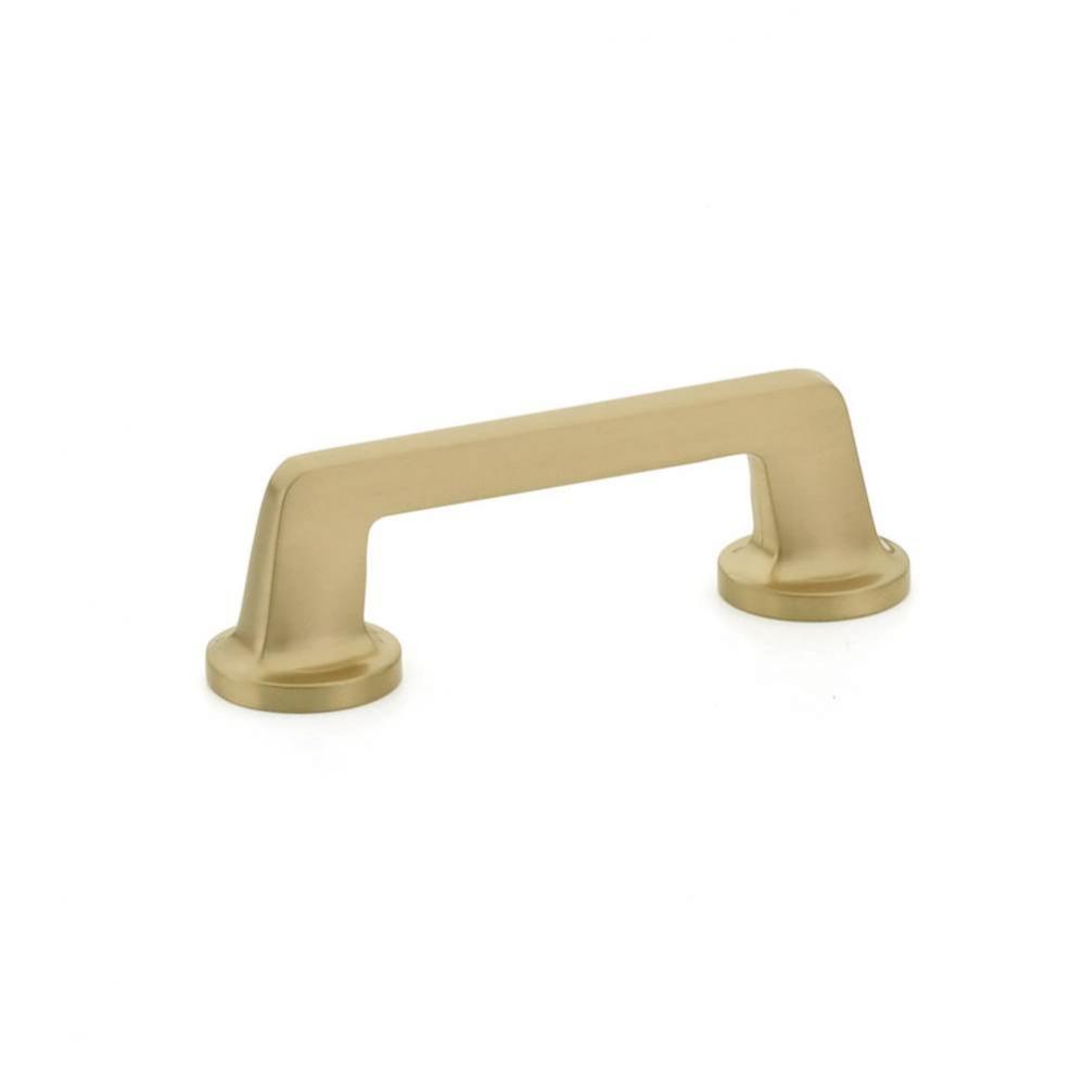 Pull, Round Bases, Signature Satin Brass, 3-1/2&apos;&apos; cc