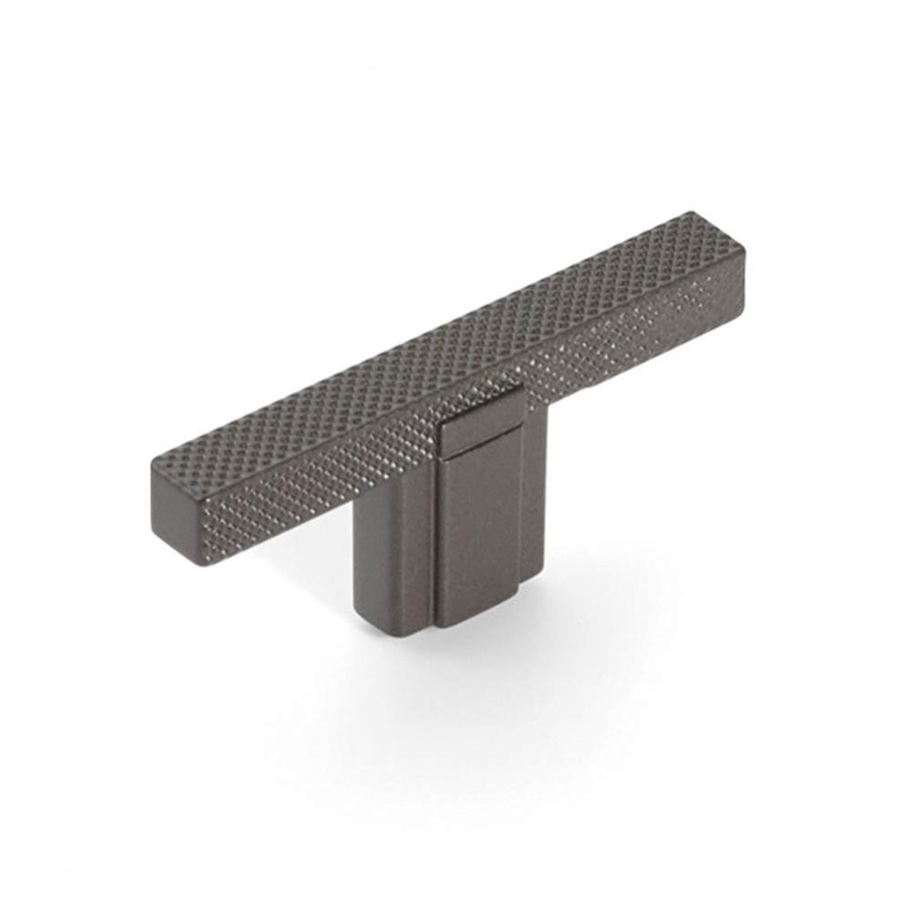 Quadrato, T-Knob, Gun Metal, 2-1/2''