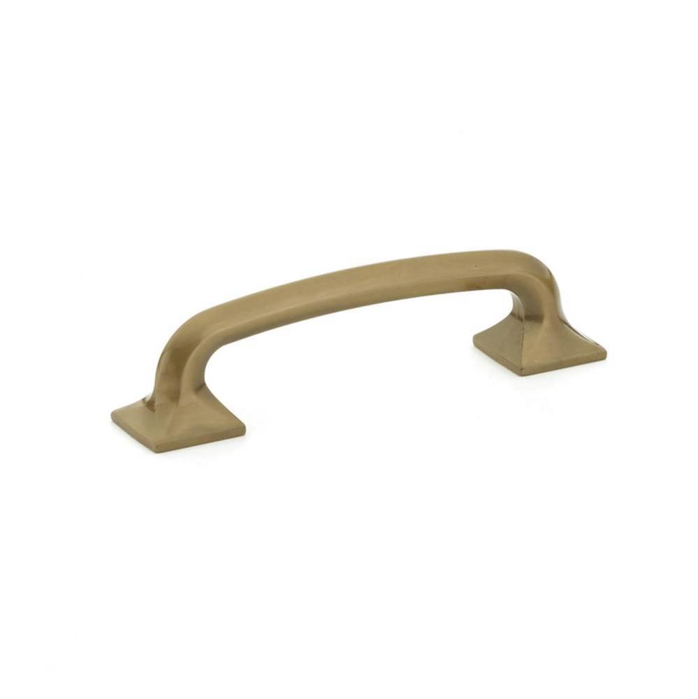 Pull, Square Bases, Brushed Bronze, 4&apos;&apos; cc